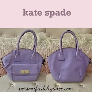Kate Spade Palm Springs Maggie Lavender Scalloped Leather Medium Satchel